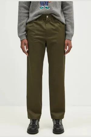 Maison Kitsuné Spodnie bawełniane Casual Pants kolor proste MM01119WW0122