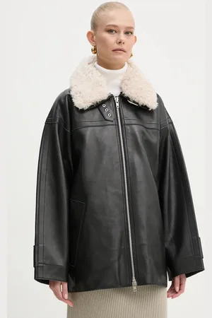 Stand Studio Kurtka skórzana Emelia Jacket damska kolor przejściowa oversize 62271-7540