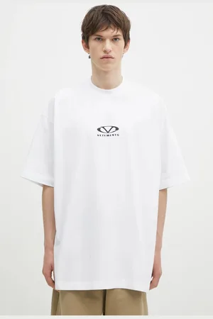 Vetements T-shirt bawełniany Oval Logo Oversized kolor z nadrukiem UA66TR605W