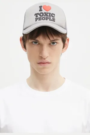 Pleasures Czapka z daszkiem Toxic Trucker Cap kolor z aplikacją P24SP065.GREY