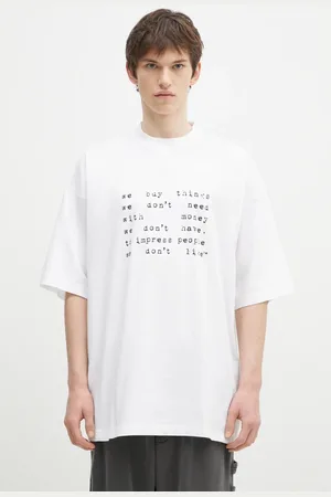 Vetements T-shirt bawełniany We Buy Things Oversized kolor z nadrukiem UA66TR625W