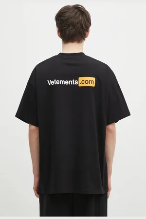 Vetements T-shirt bawełniany .Com Regular męski kolor z nadrukiem UA66TR750B