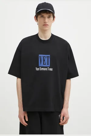 Vetements T-shirt bawełniany Vet Cropped Cropped Boxy męski kolor z nadrukiem UA66TR685B