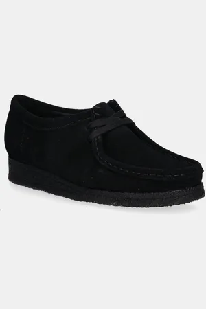 Clarks Mokasyny zamszowe damskie kolor na płaskim obcasie