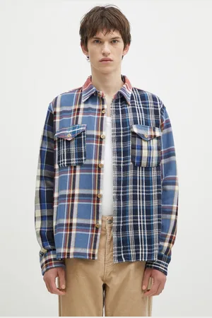 HUMAN MADE Koszula Crazy Check Longsleeve Shirt męska kolor relaxed z kołnierzykiem klasycznym HM28SH014
