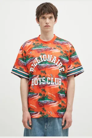 Billionaire Boys Club T-shirt Tropical Island Print Football Top męski kolor wzorzysty B24466