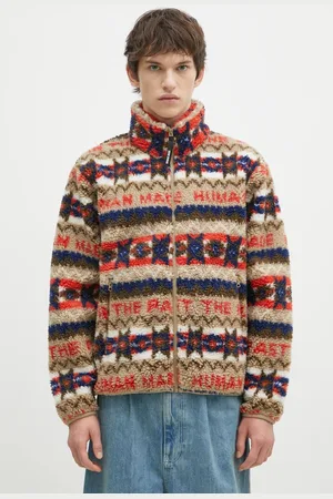 HUMAN MADE Bluza polarowa Nordic Fleece Jacket kolor wzorzysta HM28JK039