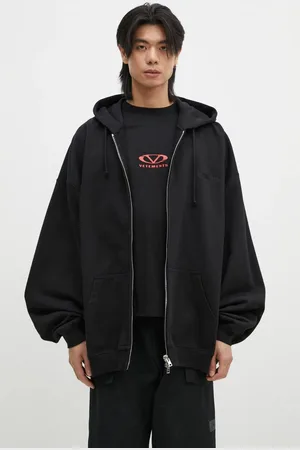 Vetements Bluza Embroidered Logo Oversized męska kolor z kapturem gładka UA66HD810B