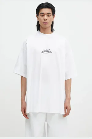 Vetements T-shirt bawełniany All You Need Oversized kolor z nadrukiem UA66TR690W