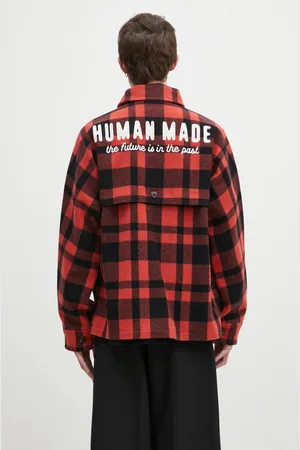 HUMAN MADE Kurtka koszulowa wełniana Wool Hunting Jacket kolor przejściowa oversize HM28JK031