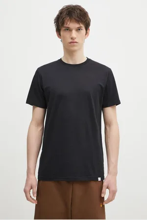 Norse projects T-shirt bawełniany męski kolor gładki