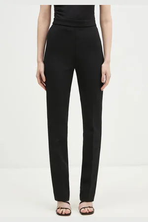 Sportmax Spodnie z domieszką wełny Teoria12 kolor proste high waist 2422136024600