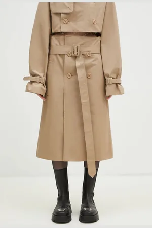 Vetements Spódnica bawełniana Deconstructed Trenchcoat kolor mini prosta WA66SK400S