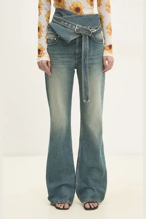 Y / PROJECT Jeansy WRAP BELT JEANS damskie high waist 107PA006