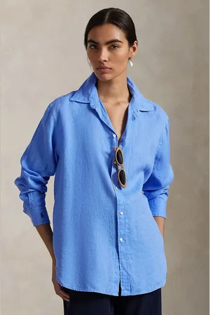 Ralph Lauren Koszula lniana kolor regular z kołnierzykiem klasycznym 211970730