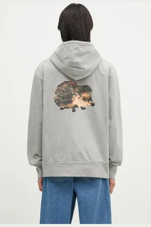 J.W.Anderson Bluza bawełniana Prickly Back Print Hoodie kolor z kapturem melanżowa JW0210.PG1668.905