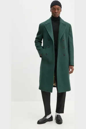 Drôle de Monsieur Płaszcz wełniany Le Manteau Laine kolor przejściowy dwurzędowy E-CT134-WO030-DGN
