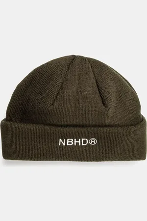 NEIGHBORHOOD Czapka kolor z grubej dzianiny 242YGNH.HT02