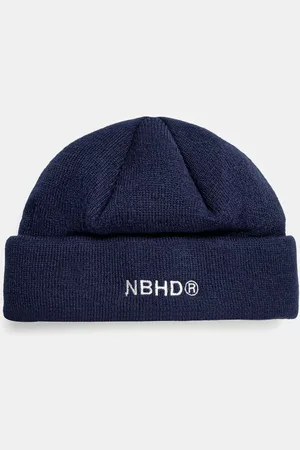 NEIGHBORHOOD Czapka kolor z grubej dzianiny 242YGNH.HT02