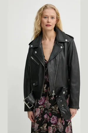 Stand Studio Ramoneska skórzana ICON Biker Jacket damska kolor przejściowa 61792-7030