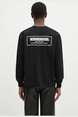 NEIGHBORHOOD Longsleeve bawełniany kolor z nadrukiem 242PCNH.LT01