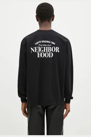 NEIGHBORHOOD Longsleeve bawełniany kolor z nadrukiem 242PCNH.LT02