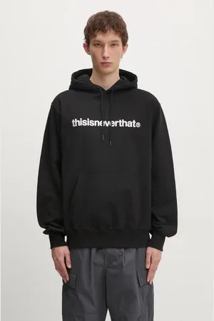 This Is Never That Bluza bawełniana T-Logo Hoodie męska kolor z kapturem z aplikacją TN243TSWHO01