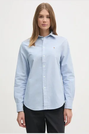 Ralph Lauren Koszula bawełniana damska kolor relaxed z kołnierzykiem klasycznym 211970736