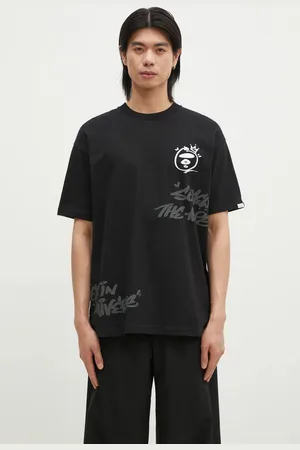 AAPE T-shirt bawełniany Theme męski kolor z nadrukiem AAPTEM1425XXM