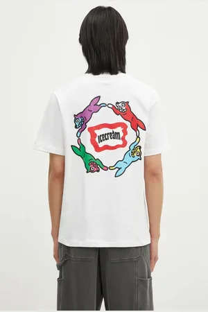 ICECREAM T-shirt bawełniany Roundabout męski kolor z nadrukiem IC24460