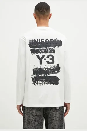 Y-3 Longsleeve bawełniany Graphic Longsleeve Tee kolor z nadrukiem JM3234