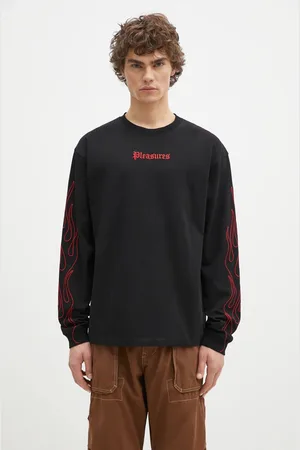 Pleasures Longsleeve bawełniany Fiery Heavyweight Longsleeve kolor z aplikacją P24W027