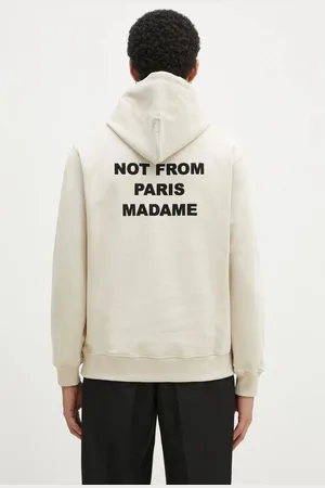 Drôle de Monsieur Bluza bawełniana męska kolor z kapturem z nadrukiem PERM.HO162.CO127 Le Hoodie Slogan