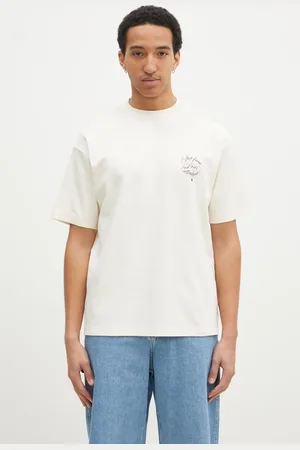 Drôle de Monsieur T-shirt bawełniany Le T-Shirt Slogan Vignes męski kolor z nadrukiem F-TS226-CO002-CM
