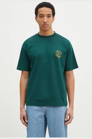 Drôle de Monsieur T-shirt bawełniany Le T-Shirt Slogan Vignes męski kolor z nadrukiem F-TS226-CO002-DGN