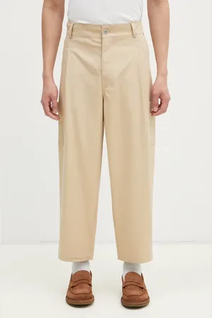 Drôle de Monsieur Spodnie Le Pantalon Cropped Twill męskie kolor proste F-BP155-CO206-BG