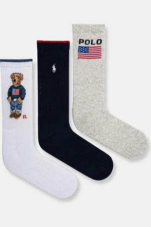 Ralph Lauren Skarpetki 3-pack damskie kolor 455968680