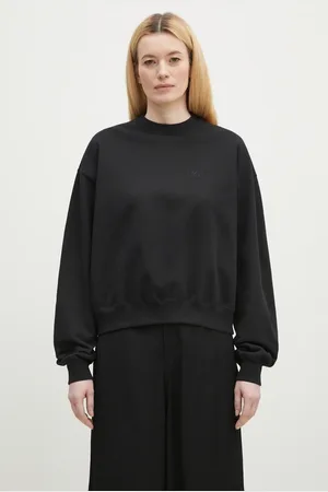 Y-3 Bluza bawełniana French Terry Crew Sweat damska kolor gładka JX7375