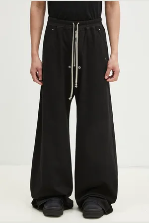 Rick Owens Rick Owens spodnie dresowe bawełniane Geth Belas kolor gładkie DU01E3378.RIG