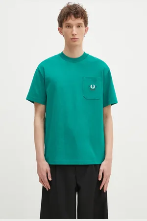 Fred Perry T-shirt bawełniany męski kolor z aplikacją M9827.X87