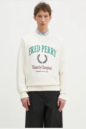 Fred Perry Bluza bawełniana męska kolor z aplikacją M9891.560