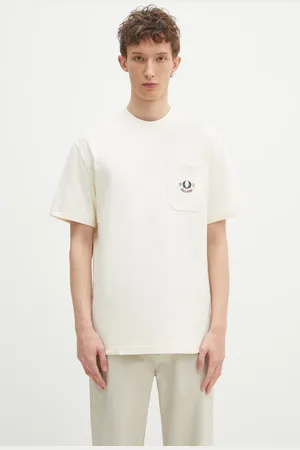 Fred Perry T-shirt bawełniany męski kolor z aplikacją M9827.560