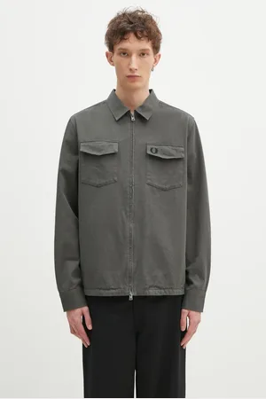 Fred Perry Kurtka koszulowa bawełniana kolor przejściowa M9833.638