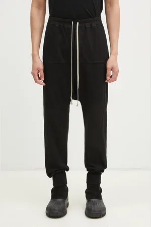 Rick Owens Rick Owens spodnie dresowe bawełniane Prisoner Drawstring kolor gładkie DU01E3395.RIG