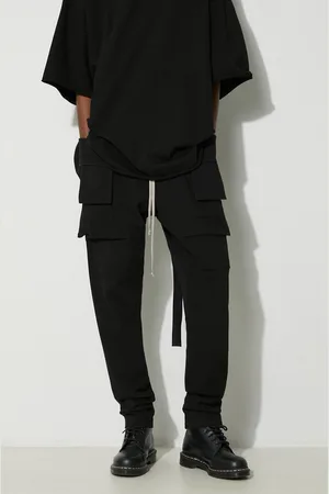 Rick Owens Rick Owens spodnie bawełniane Knit Pants Creatch Cargo Drawstring kolor w fasonie cargo DU01D1376.RIG.09