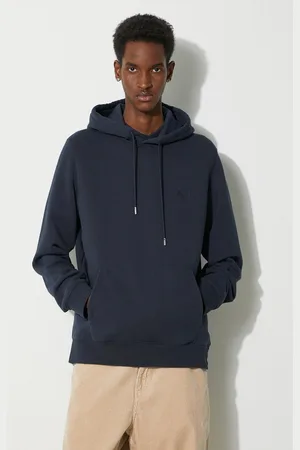 Woolrich Bluza Logo Script Hoodie męska kolor z kapturem melanżowa CFWOSW0224MRUT3684