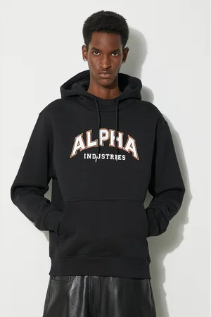 Alpha Industries Bluza College Hoody męska kolor z kapturem z nadrukiem 146331