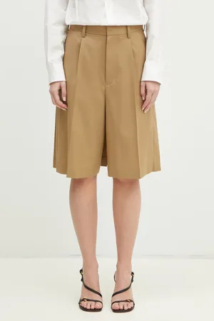 UNDERCOVER Spódnicospodnie wełniane Pants damskie kolor gładkie high waist UP1E1511