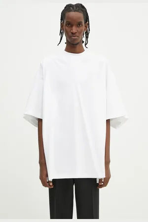 Vetements T-shirt bawełniany Merged Double Oversized kolor gładki UA66TR635W
