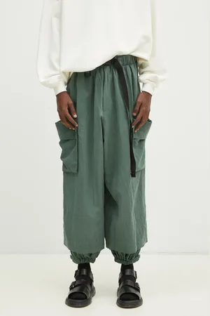 Y-3 Spodnie Washed Twill Cargo Pant męskie kolor proste JM3208